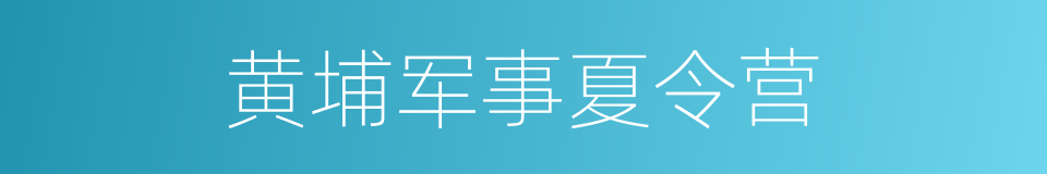 黄埔军事夏令营的同义词