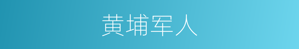 黄埔军人的同义词