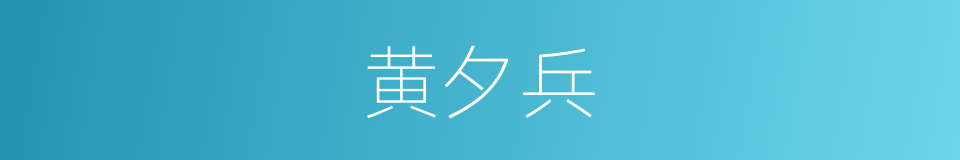黄夕兵的同义词