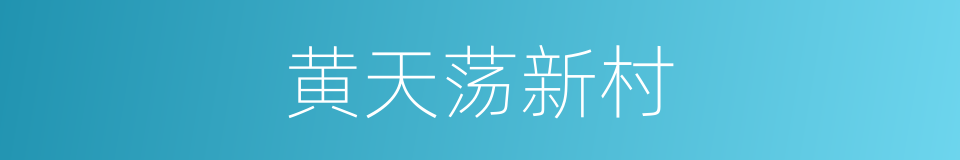 黄天荡新村的同义词