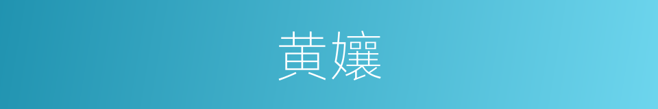 黄孃的同义词