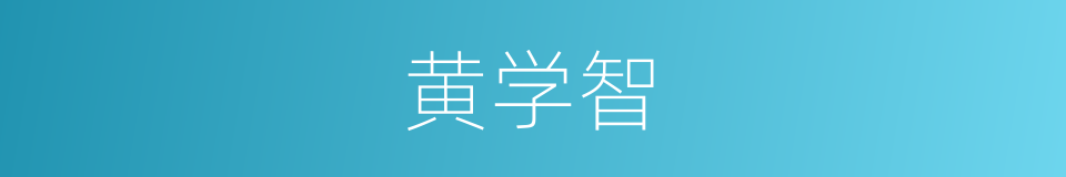 黄学智的同义词