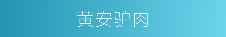 黄安驴肉的同义词