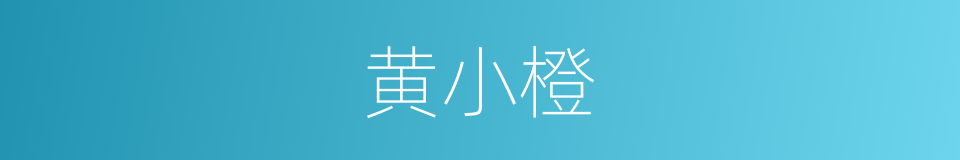 黄小橙的同义词