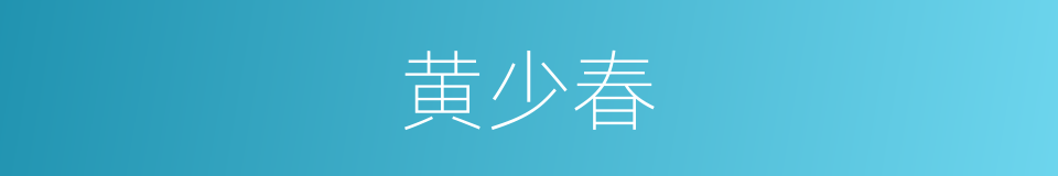 黄少春的同义词