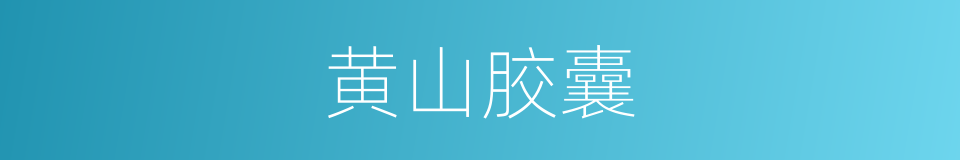 黄山胶囊的同义词