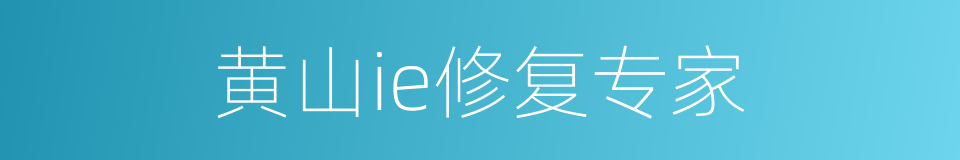 黄山ie修复专家的同义词