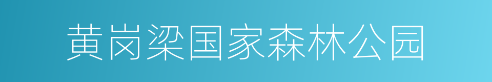 黄岗梁国家森林公园的同义词