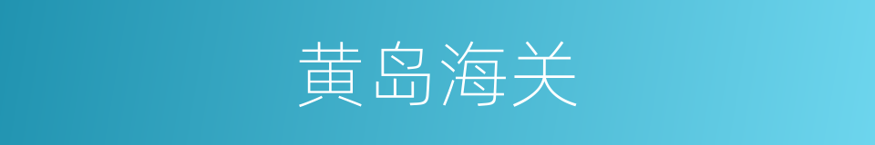 黄岛海关的同义词