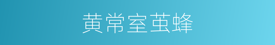 黄常室茧蜂的同义词