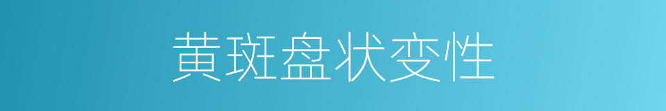 黄斑盘状变性的同义词