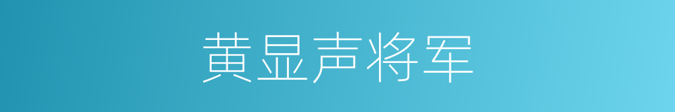 黄显声将军的同义词