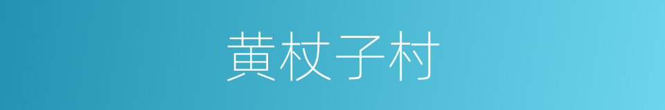 黄杖子村的同义词