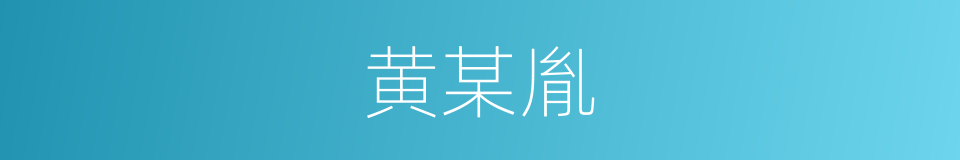 黄某胤的同义词