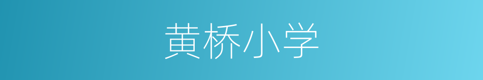 黄桥小学的同义词