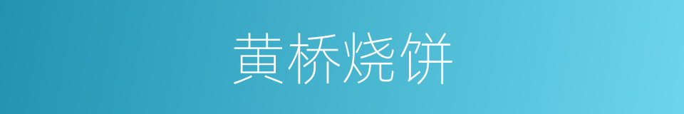 黄桥烧饼的同义词