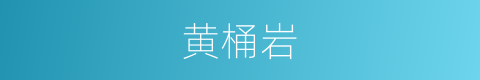 黄桶岩的同义词