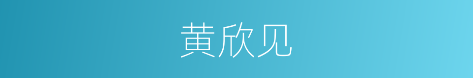 黄欣见的同义词