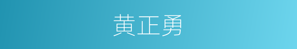 黄正勇的同义词