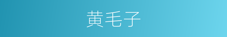 黄毛子的同义词