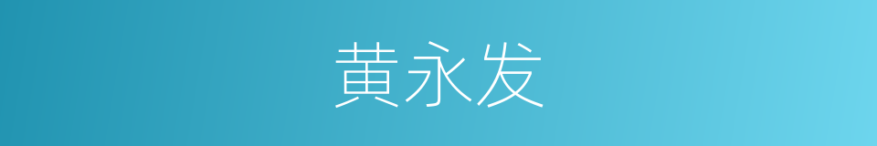 黄永发的同义词