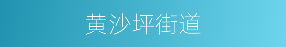 黄沙坪街道的同义词