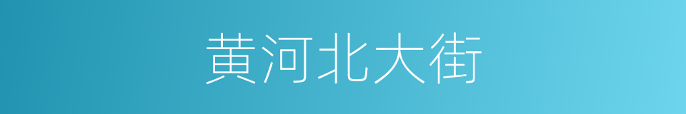 黄河北大街的同义词