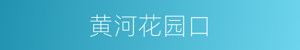 黄河花园口的同义词