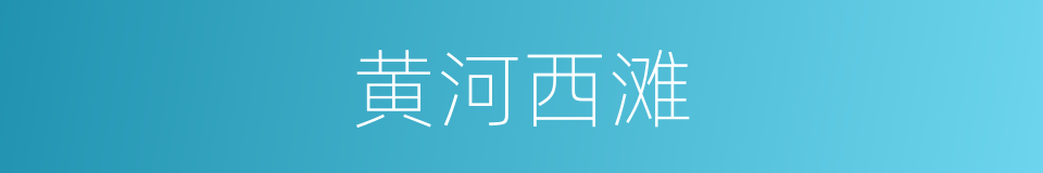 黄河西滩的同义词