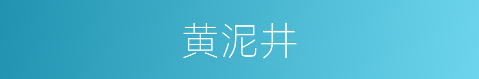 黄泥井的同义词