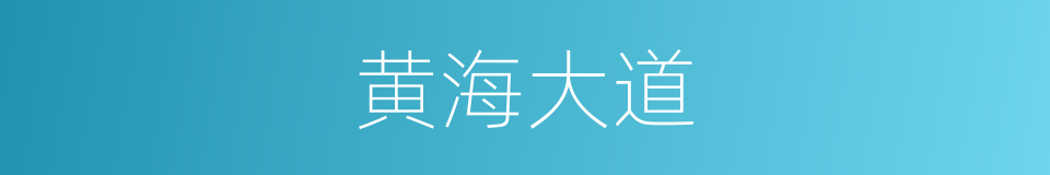 黄海大道的同义词