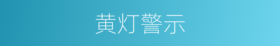 黄灯警示的同义词