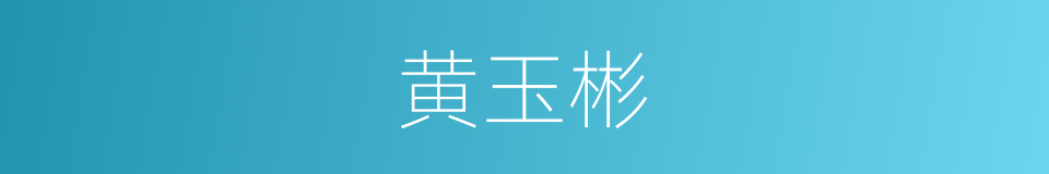 黄玉彬的同义词