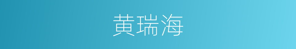 黄瑞海的同义词