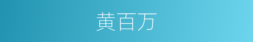 黄百万的同义词