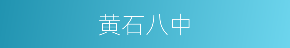 黄石八中的同义词