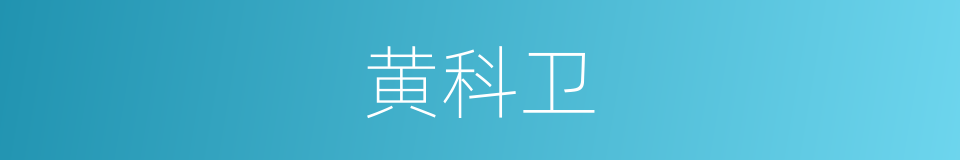 黄科卫的同义词