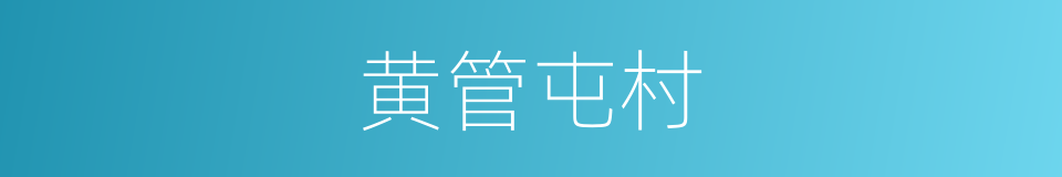 黄管屯村的同义词
