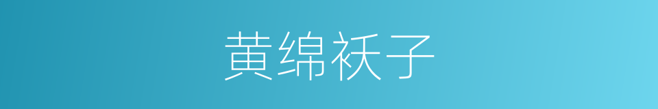 黄绵袄子的意思