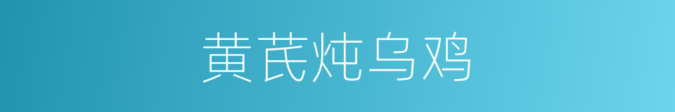 黄芪炖乌鸡的同义词