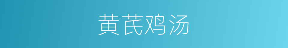 黄芪鸡汤的同义词