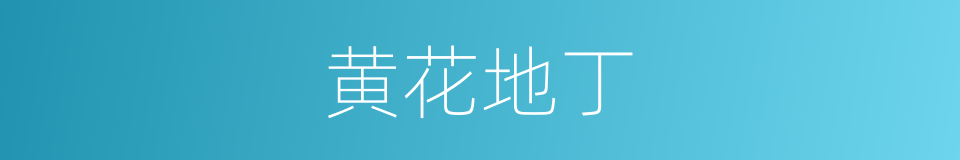 黄花地丁的意思