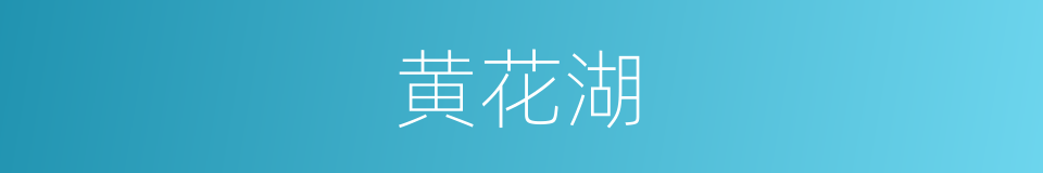 黄花湖的同义词