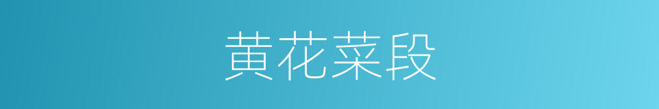 黄花菜段的同义词