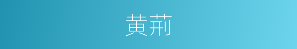 黄荊的意思