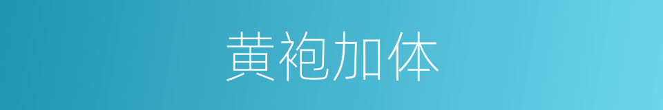 黄袍加体的意思