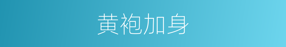 黄袍加身的意思