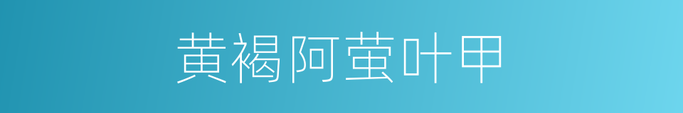 黄褐阿萤叶甲的同义词