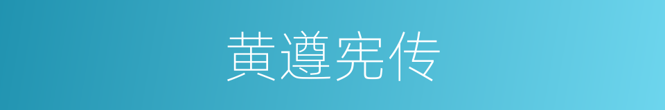 黄遵宪传的同义词