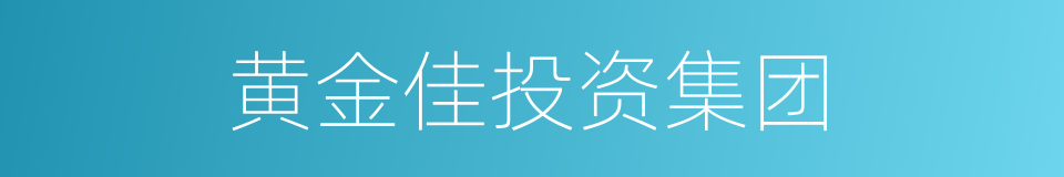 黄金佳投资集团的同义词